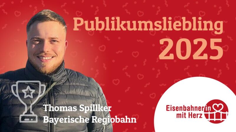 Thomas Spillker ist Publikumsliebling der Auszeichnung Eisenbahner mit Herz 2025.